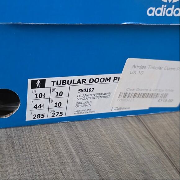 adidas Originals Tubular Doom Winter Grey Primeknit Sock Trainers Men Sz 10.5 US - Picture 6 of 14